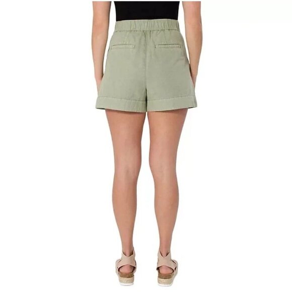Joie Women’s Pleated Shorts Faded Cactus Green Sz XL NWT MSRP $158 Cotton Linen - Picture 3 of 11